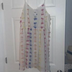 NWT LOU AND GREY (Loft) Pop of color dress